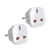 UK To EU Europe European Travel Plug 2 Pin Adapter Benin Turkey Belarus Serbia