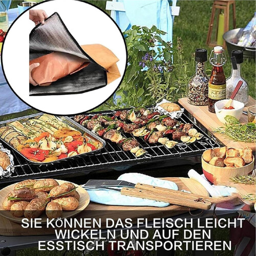 BBQ Blanket for Resting Meat, Large BBQ Meat Resting Bag, Insulated 2