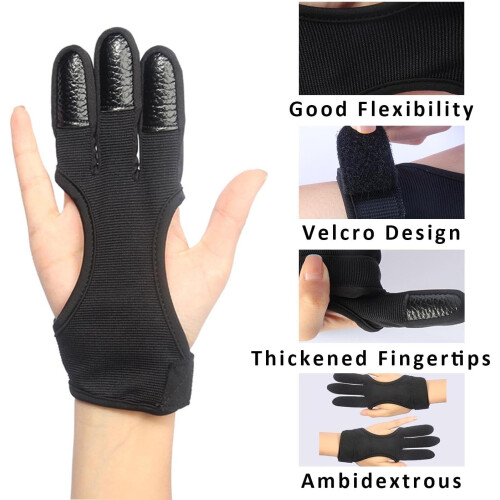 ThreeFinger Archery Protective Glove for Compound  Recurve Bow Ref: 2102 1
