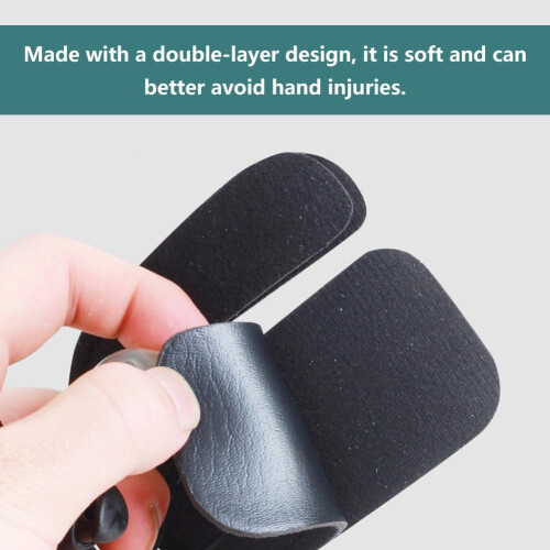 Archery Finger Tab Double Layer Protective Pad Black 1 Piece 1