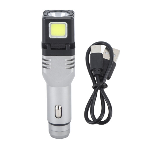 Car Plug In Flashlight Rechargeable Dual Light