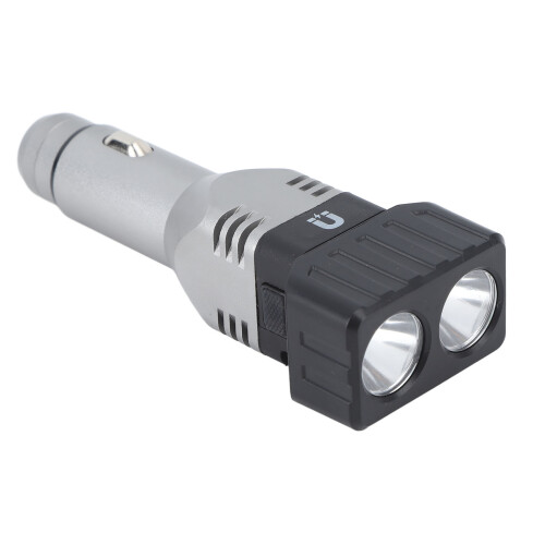 Car Plug In Flashlight Rechargeable Dual Light 2