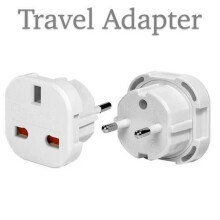 UK To EU Europe European Travel Plug 2 Pin Adapter Somalia Denmark Djibouti