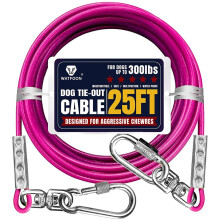 Tie Out Cable for Large Dog Runner for Yard, Pet Run Leash Swivel Hooks 1000lbs