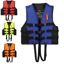 High-Buoyancy Neoprene Life Vest, Adjustable Safety Jacket with Reinforced Straps