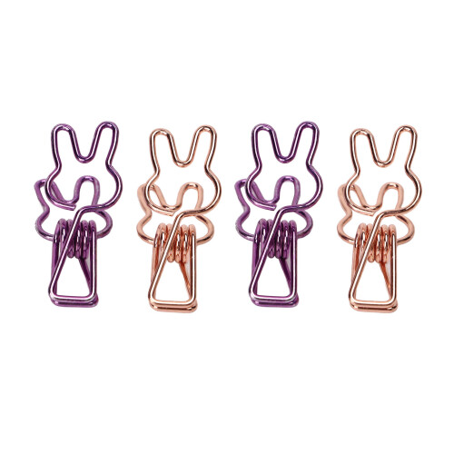 100Pcs Bunny Binder Clips Hollow Out Strong 1