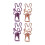 100Pcs Bunny Binder Clips Hollow Out Strong 9