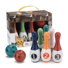 Kids Bowling Set 6PCS Pins and 2PCS Balls