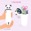 (Panda) Legami - 2 in 1 Pencil Case - Soft Silicone 6