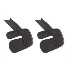 2pcs Cow Leather Archery Finger Tabs for Outdoor Hunting Bow Archery Finger Protector Black