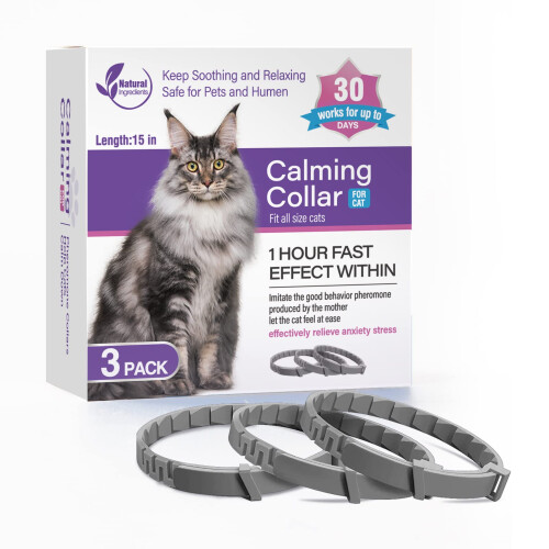 3 Pack Calming Collar for Cats and Kittens Pheromone Collar Efficient Relieve Anxiety