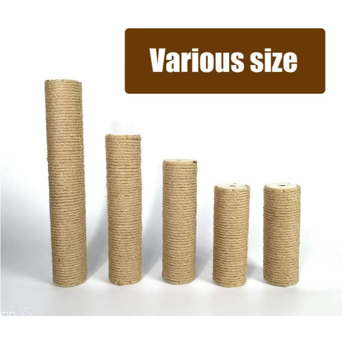 Cat Scratch Post 40cm Cat Scratching Post Cat Tree Sisal Solid Wood Diy Cat Climbing Frame Replacement Post Accessories 1Set 2