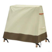 cover for terrace swings, 420D Oxford fabric with ventilation holes, secure rubber band fastening, black, beige