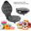 Mini Donut Maker for Kids Breakfast Waffle Sandwich and More Snacks, Electric 2