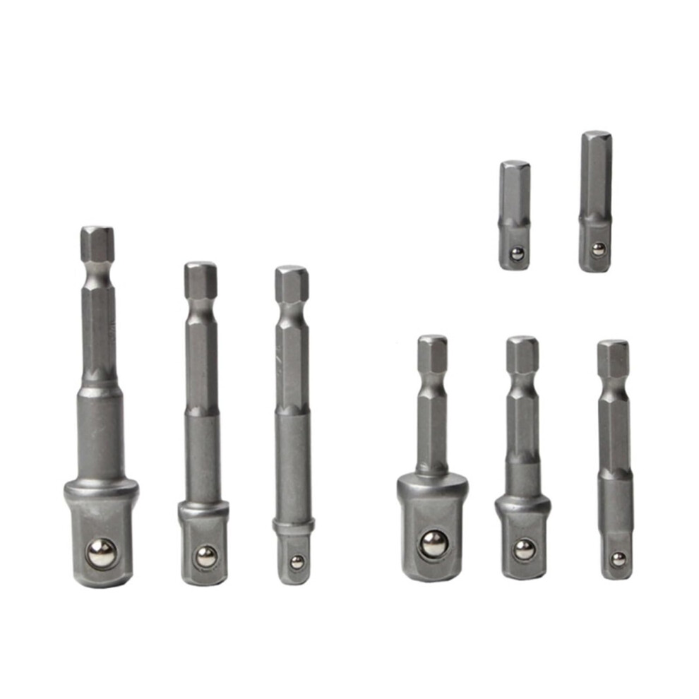 8Pcs Drill Socket Adapter 1/4 Inches Hex Shank Extension For Impact Driver 6276012714943