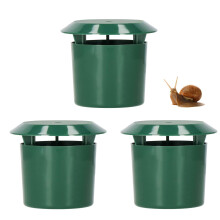 Snail Trap, Set of 3, Garden, Snail Protection, Reusable (Green)