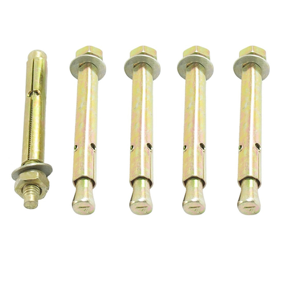 Iivverr 5 Pcs M8 X 100Mm Hex Nut Sleeve Expansion Anchor Screws Tool 6276012666518