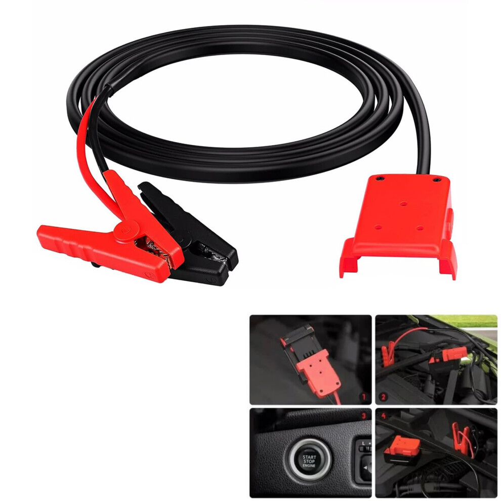 6.5Ft Jumper Cable Clamps With Adapter For Milwaukee 18V Liion Battery Jumper Starter 8Awg 6276012715841