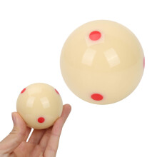 Billiard Training Ball, 5.72 cm White Cue Ball Resin Billiard Balls Pool Balls Red Dot Spot Exercise