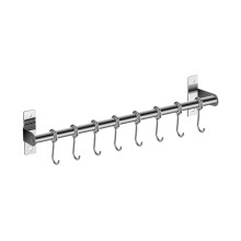 Stainless Steel Wall Mounted Utensil Rack Kitchen Rail Hanger Organizer Ref：TqW