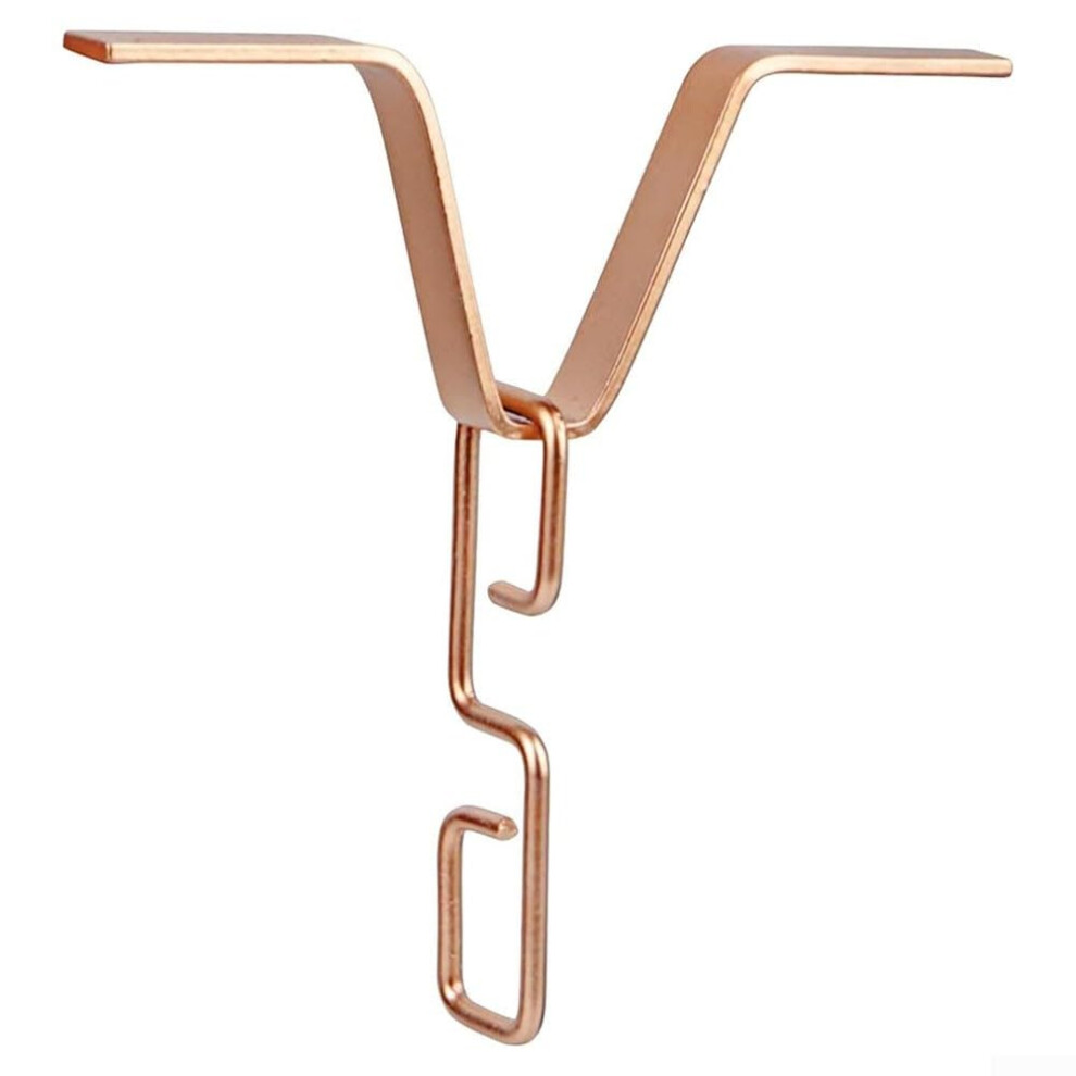 Rain Chain Adapter, Gutter Hanger, V Shaped Clip, Outdoor Rain Accessories (Copper) 6493810004377