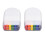 2Pcs Flag Face Paint 6 Colors Rainbow Stripe Fan 2