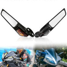 (L mit Licht) für Suzuki GSXR 600 750 1000 GSX1300R GSX650F GSX-R Motorradspiegel Modifizierter Windflügel