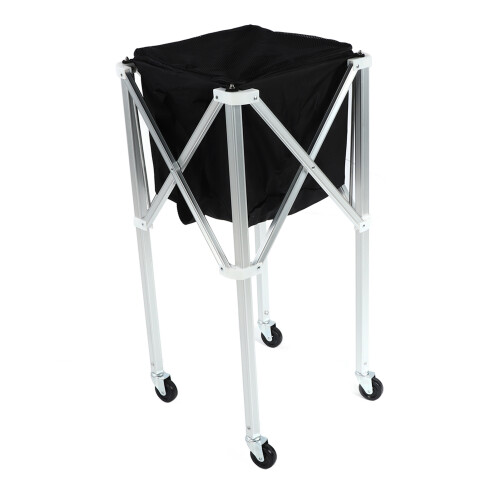 Foldable Tennis Ball Hopper Basket Cart Light 2