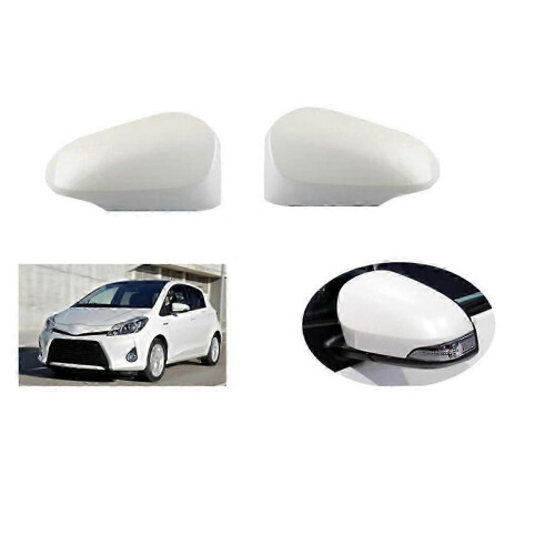 (White)Yaris 2012-2019 Side Mirror Covers & Rearview Mirror Caps Car Accessories 1