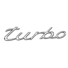 (Turbo Silver) Scritta "Turbo" sul bagagliaio, argento cromato, opaco, nero lucido, per PORSCHE Cayenne
