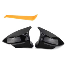 2 calotte per specchietti retrovisori esterni nere lucide compatibili con Seat Ateca KH7 Tarraco KN2