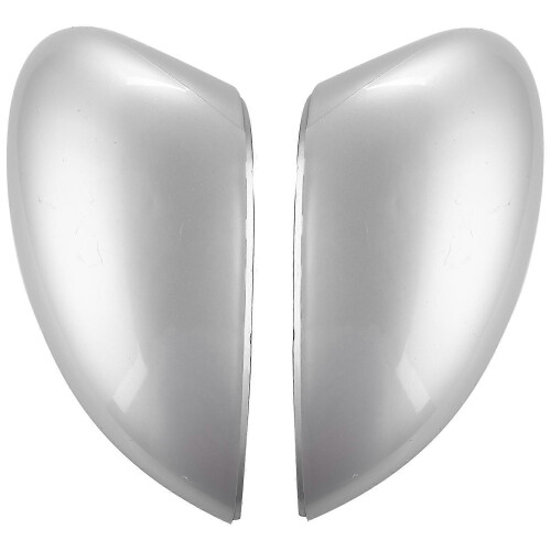 1 Pair Left/Right Silver Rearview Side View Mirror Replacement Cover Cap Case Shell for for Fiesta M 1