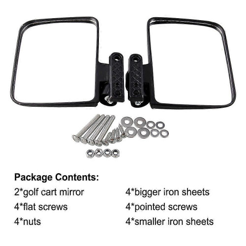 cart car side mirrors universal folding fit 2