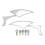 Cruiser motorcycle mirrors spear blade adjustable rear view 1