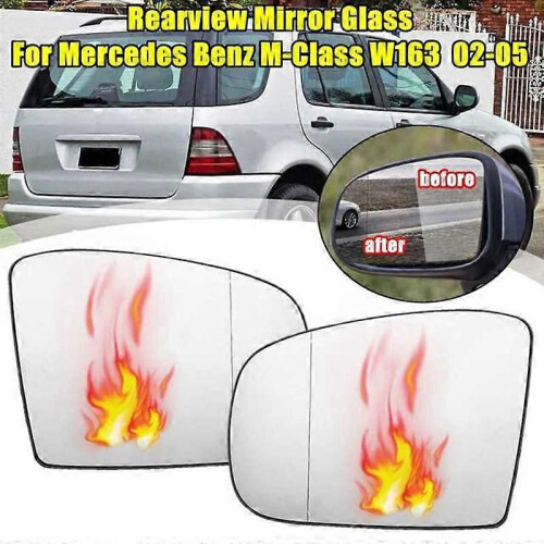 Driver Left Side Rearview Heated Mirror Glass for - M-Class W163 2002 2003 2004 2005 1