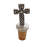 (Add a Gift Pouch) Celtic Swirl Cross Pewter Bottle Stopper 1