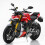 Καθρέφτης οπισθοπορείας μοτοσικλέτας για Ducati Diavel 14 Monster μαύρος 4