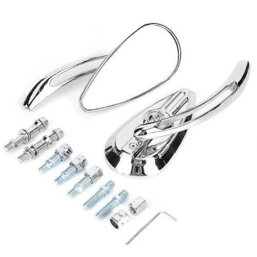 motorcycle rearview mirrors 8mm 10mm thread skull teardrop