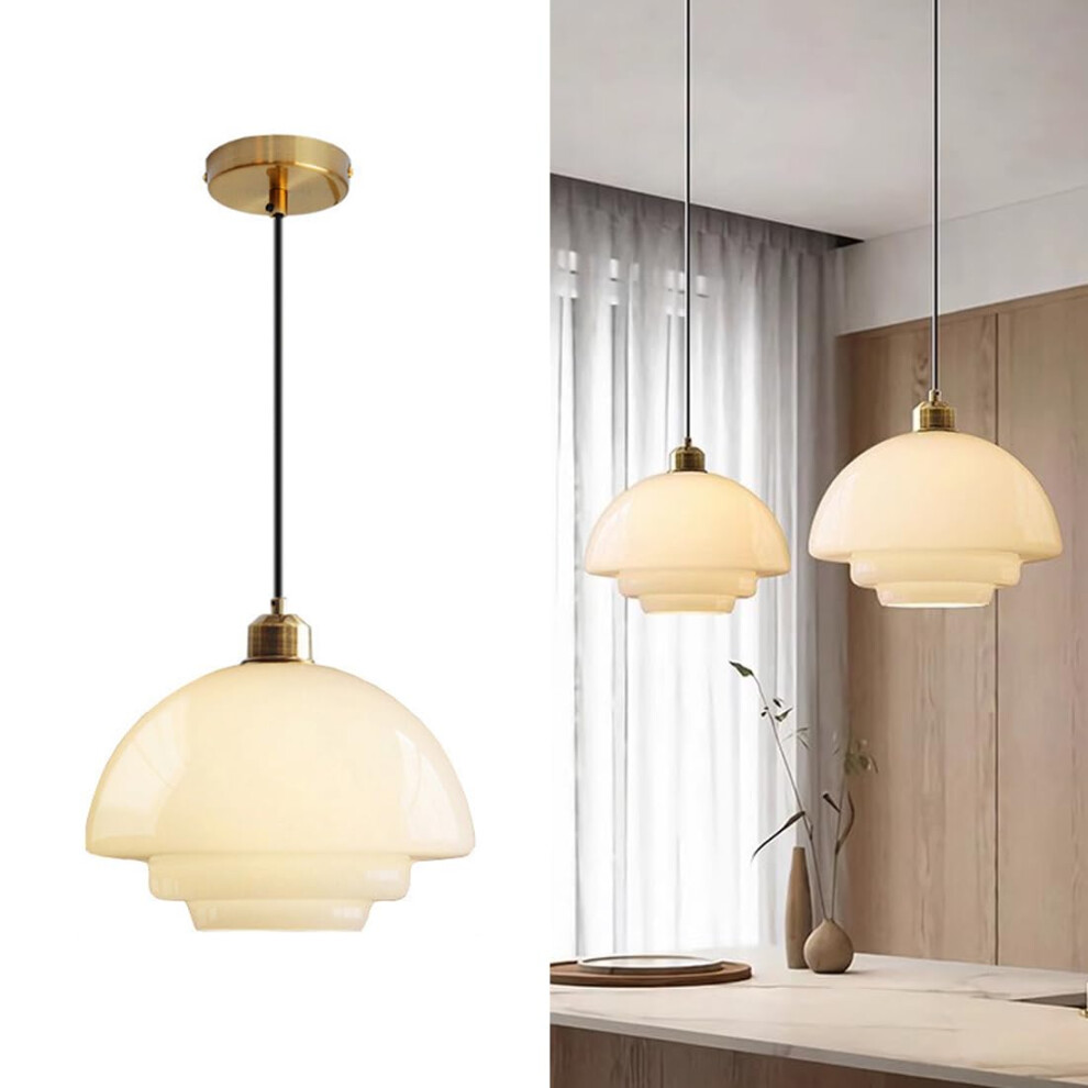Glass Pendant Light Mid Century Modern Pendant Hanging Light Schoolhouse Pendant Light