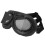 Casco de moto retro gris con gafas de piloto 4
