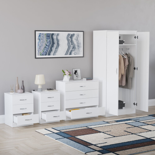 Vida Designs (White) Riano 4 Piece Bedroom Set 23 1