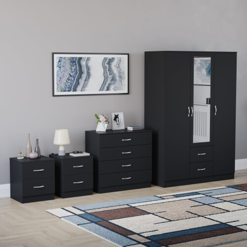 Vida Designs (Black) Riano 4 Piece Bedroom Set 15