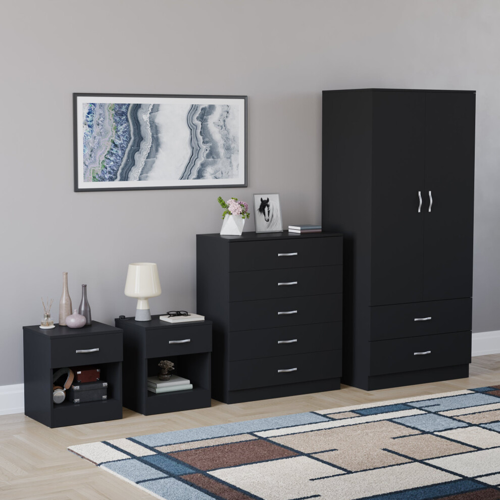 (Black) Riano 4 Piece Bedroom Set 2
