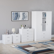 (White) Riano 4 Piece Bedroom Set 15