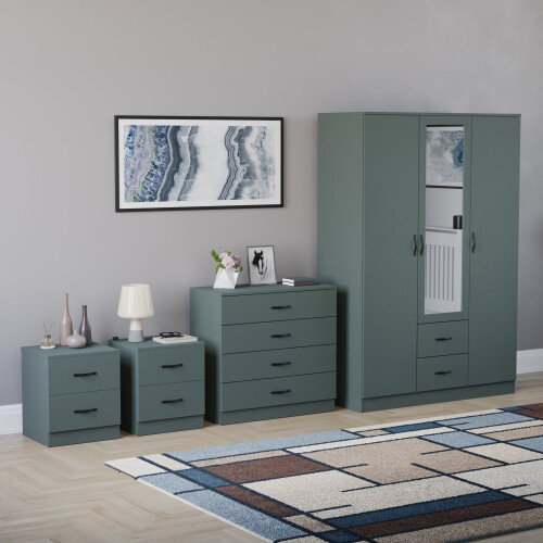 Vida Designs (Jasper Green) Riano 4 Piece Bedroom Set 15