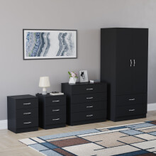 (Black) Riano 4 Piece Bedroom Set 5