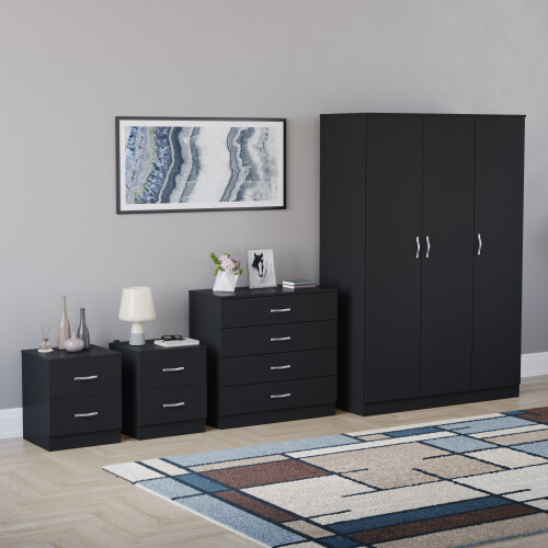 Vida Designs (Black) Riano 4 Piece Bedroom Set 9