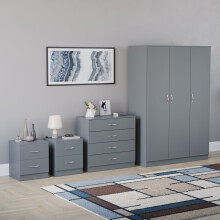 (Grey) Riano 4 Piece Bedroom Set 9