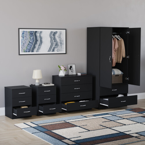 Vida Designs (Black) Riano 4 Piece Bedroom Set 5 1