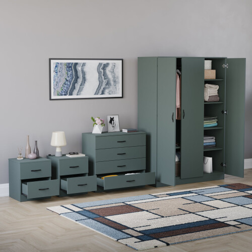 Vida Designs (Jasper Green) Riano 4 Piece Bedroom Set 9 1